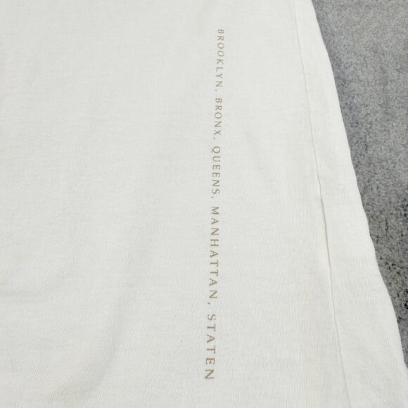 Nike NYC Logo Long Sleeve Tee White M Perfect for Workwear Painter Shirt (FLAWS) - Picture 3 of 10